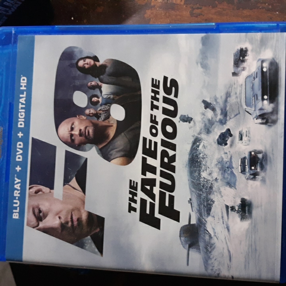 The Fate of The Furious Blu Ray 2 dvd set (SKU AB7)